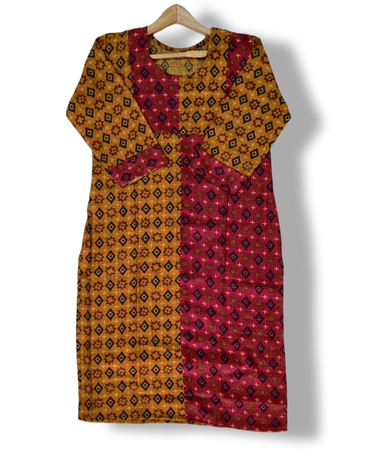 PRINTED RAYON MIX AND MATCH KURTI